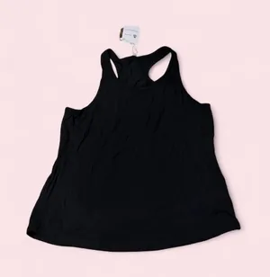 Women’s Black Racerback Tank Top - Breathable Everyday Layer thumbnail 1