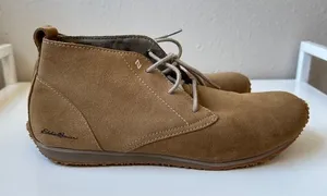 Eddie Bauer Lukla Chukka Boots Womens‎ 8 Tan Suede Lace Up Ankle Casual Sporty thumbnail 1