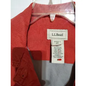 EUC Ladies L.L. Bean Corduroy Burnt Orange Button Down Jacket SIZE XS thumbnail 9