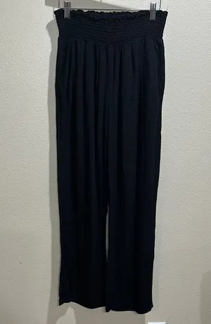 Bobeau Bebop Medium Black Wide Leg Flowy gauze Pants thumbnail 1