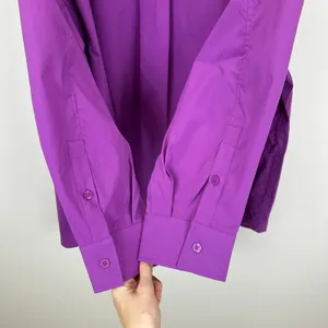 Athleta Oversized Poplin Top Button Up Shirt Relaxed Athleisure Purple 3X NWT thumbnail 11