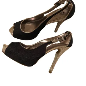 Guess Denim Silver and blue glitter Peeptoe thumbnail 1
