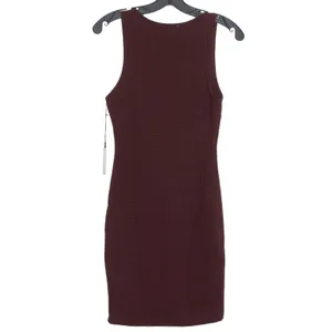 NWT ASTR The Label Womens Dress Sleeveless Mini V Neck Career Maroon Size XS FV thumbnail 6