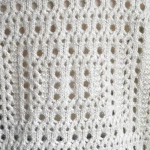 Cream Cardigan Chunky Knit Grandpa oversized‎ fit Cozy Open Weave Boho small thumbnail 6