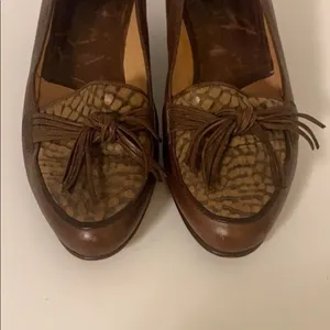 Vintage Size 35 / 5 Angelina 1980s Loafer‎ Pumps Brown thumbnail 8