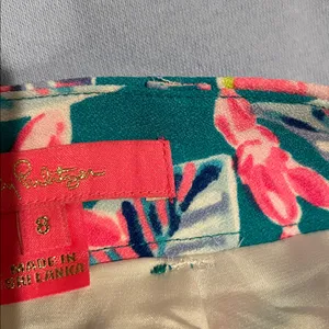 LILLY PULITZER Debbie Skirt in Maldives Green Turtle Wave Size 8 *FLAW/ALTERED thumbnail 5