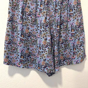 Boden Size-8/UK-12 Blue Ruched Waistband‎ Shorts Dusty Oriental Meadow thumbnail 11
