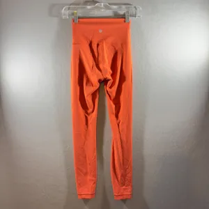 458 | Lululemon Womens 2 High Rise 25" Inseam Athletic Leggings Orange‎ thumbnail 2