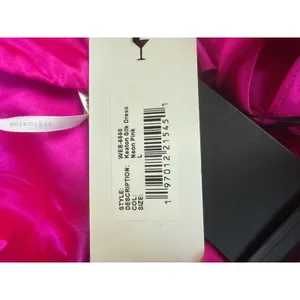 Retrofête Keaton Silk Maxi Dress Neon Pink Size‎ L NWT thumbnail 8