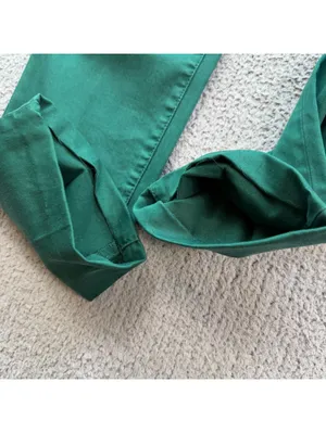 Tory Burch Ivy Super Skinny Jeans Women’s 29 Emerald Green Stretch Gold Logo thumbnail 10
