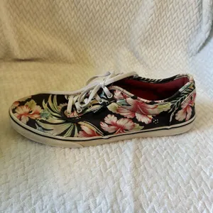 Vans Hawaiian Floral Low Top Sneakers Size 9.5 thumbnail 5