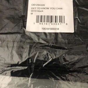 Free People Get‎ to Know You Cami Black Medium NWT thumbnail 3