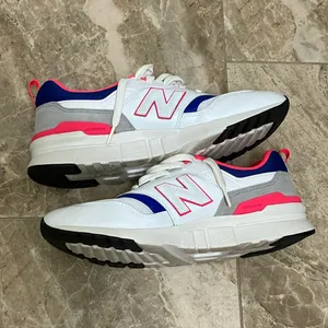 New Balance 997H Sneakers white pink and blue color thumbnail 5