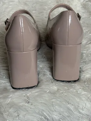 Marc Fisher Charisy Beige Women’s Tapered Patent Leather Block Heel Shoes Size8M thumbnail 7