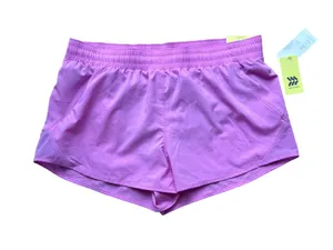 All in Motion Womens Purple Mid‎ Rise Run Shorts Athletic Performance Size L thumbnail 1