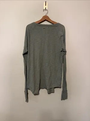 Free People We The Free Arden Tee in Washed Army Size Medium thumbnail 7