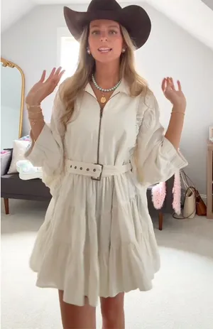 White free people dress thumbnail 1