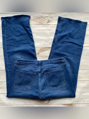 Old Navy WOW high rise wide leg dark wash denim jeans Classic timeless fall 14 thumbnail 3