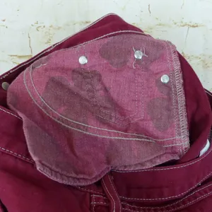 Lucky Brand Snapper Jean Womens 4 27 Burgundy USA Flare Low Rise Y2K F1RG020 thumbnail 14
