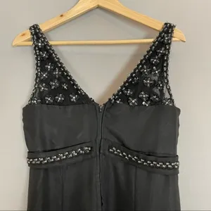 Vintage Dress Witchy Gothic Sleeveless Handmade Sparkle Retro Maxi Unique Retro‎ thumbnail 7
