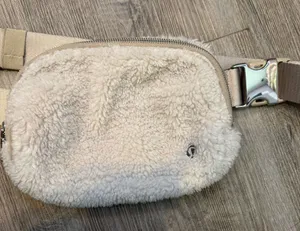 LULULEMON Cream Sherpa Fanny Pack Belt Bag thumbnail 1