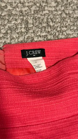 J. Crew Coral Textured Mini Skirt 100% cotton size 4 thumbnail 2