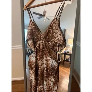It's Fashion Brown Cut Out Dress Size 1X thumbnail 3