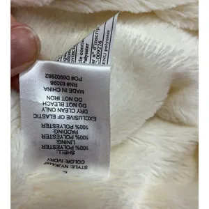 Ci Sono Puffer Jacket Ivory Sherpa Lined Hooded Quilted Winter Coat Minimalist L thumbnail 6