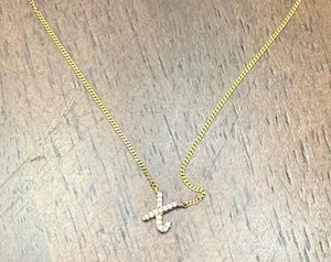 Baublebar Gold Necklace - X Initial thumbnail 1