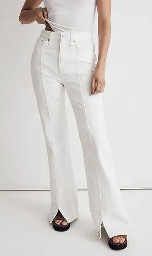 New! Baggy Flare Jeans White thumbnail 1