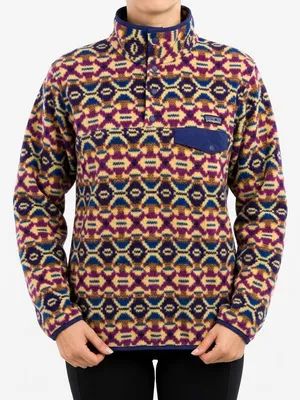 Patagonia Synchilla Snap T Fleece Womens L FA13 25580 Geometric Multicolor thumbnail 1