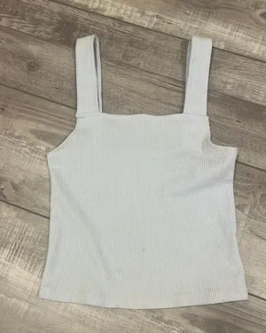 Square neck baby blue American Eagle crop tank thumbnail 1