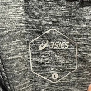 Asics Women's Charcoal Lightweight‎ Hooded Athletic Sweatshirt Woman’s L thumbnail 2