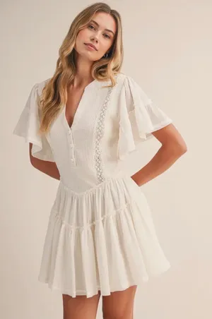 Free People Cream Dress thumbnail 1