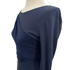 Alice + Olivia x‎ Scoop Goddess Dress Bodycon Ruched Mesh Navy Blue Size XS 0 thumbnail 5