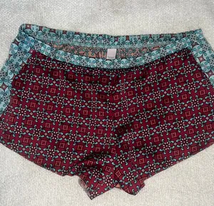Victoria's Secret Patterned Satin Sleep Shorts thumbnail 1