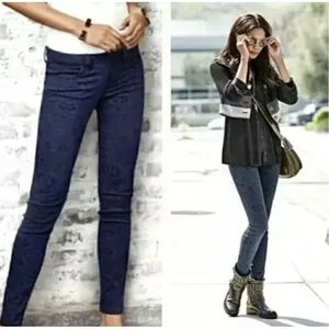 Cabi Lace Print‎ Skinny Jeans Style# 3195 Size 0 thumbnail 3