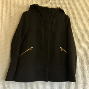 Zara Women's Black Utility Jacket with Gold Accents thumbnail 2