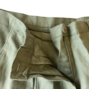 Anne Larson Linen Dress Pants Green Size 12 thumbnail 2