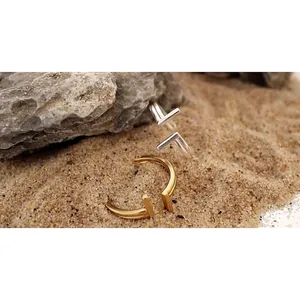 NEW Women's‎ Split Bar White Gold Plated S925 Band Ring Silver Adjustable thumbnail 8