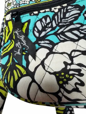 Vera Bradley Teal Floral Quilted Crossbody with Lime & White Accents thumbnail 6