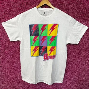 David Bowie Logo Starman Rock Tshirt size Medium thumbnail 1