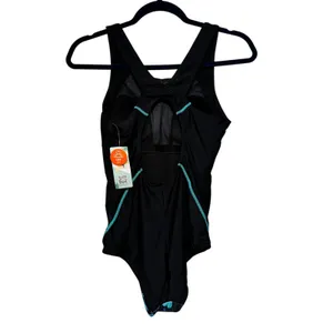 Charmo Swimsuit One Piece Athletic Training Blue Marble UPF 50+ Womens‎ thumbnail 9