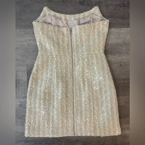 LINE & DOT Pearl Mini Dress in Ivory thumbnail 4