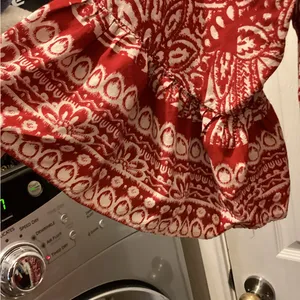Umgee Red and White Floral Long Sleeve Dress thumbnail 3