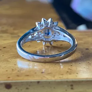 Natural Kyanite Sterling Silver Ring Size 8 thumbnail 5