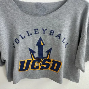 Russell Athletic UCSD Volleyball Cropped Off the Shoulder Tee thumbnail 2