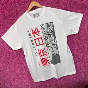Ring of Fire Puffy Print Japan Anime Streetwear Tee L thumbnail 3