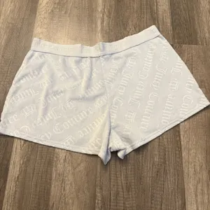 Juicy Couture White Velour Monogram Sleep Shorts Lounge Pajama Shorts thumbnail 2