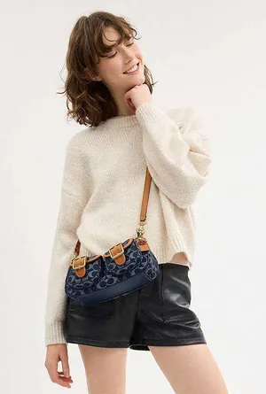 Coach New Ashton Bag In Signature Denim cy700 with cherry charm thumbnail 12